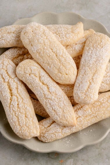 ladyfingers on a white plate