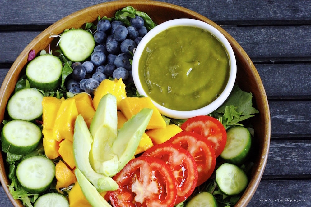 Rainbow Salad Mango Barley Dressing