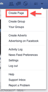 create a facebook page